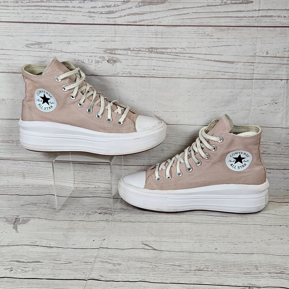 Converse Chuck taylor Move Shoes Women's Pink Clay White US 8 Platform High Top
